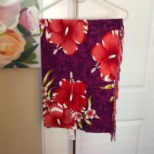 Aloha/Hawaiian Fashion Large Rayon Scarf/Wrap